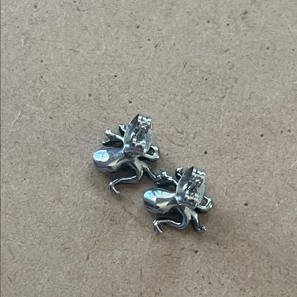 Silver Octopus Earrings - Picture 3 of 4